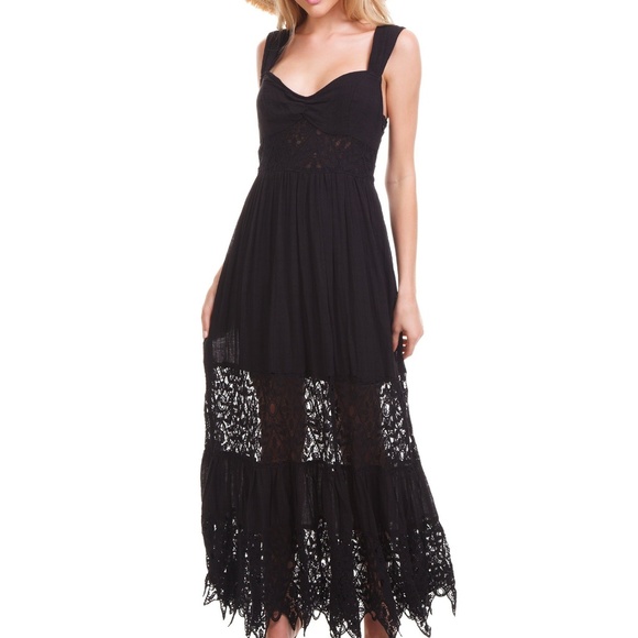 🍒NWT🍒 FREE PEOPLE CAUGHT YOUR EYE MAXI - Picture 4 of 8